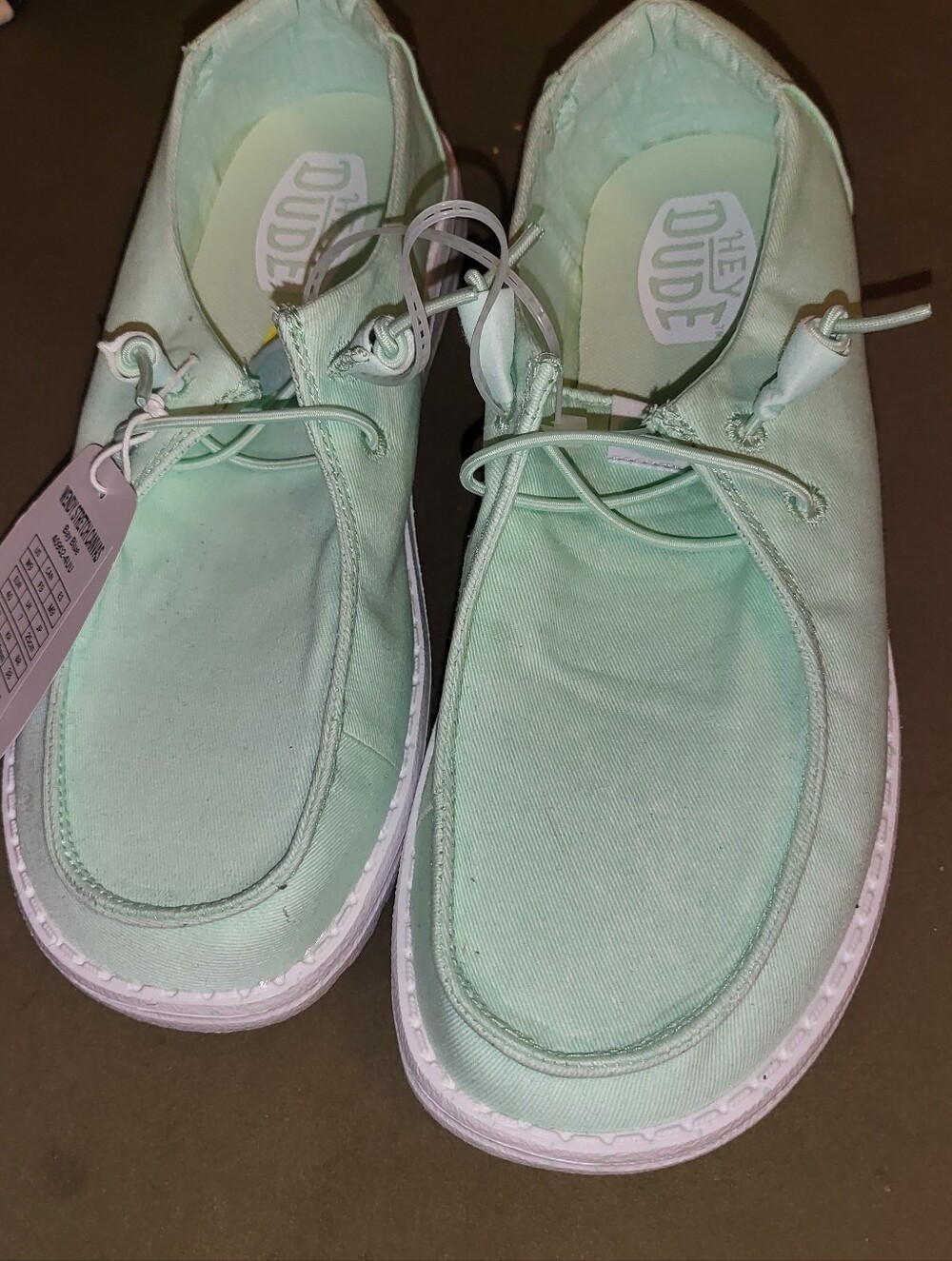 Hey Dude Bay Blue Wendy Strech Canvas Slip On W9
